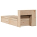 Estructura de cama sin colchón madera maciza de pino 90x190 cm