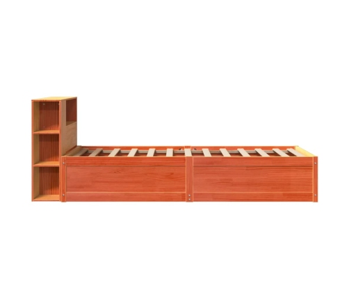 Estructura de cama sin colchón madera maciza marrón 90x190 cm