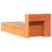 Estructura de cama sin colchón madera maciza marrón 90x190 cm