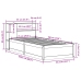 Estructura de cama sin colchón madera maciza pino 75x190 cm