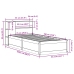 Estructura de cama sin colchón madera maciza blanca 75x190 cm