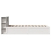 Estructura de cama sin colchón madera maciza blanca 75x190 cm