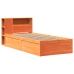 Estructura de cama sin colchón madera maciza marrón 75x190 cm