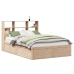 Estructura de cama sin colchón madera maciza de pino 160x200 cm
