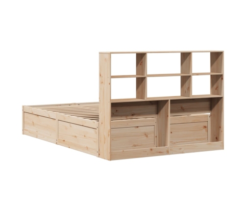 Estructura de cama sin colchón madera maciza de pino 160x200 cm