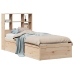 Estructura de cama sin colchón madera maciza de pino 90x200 cm