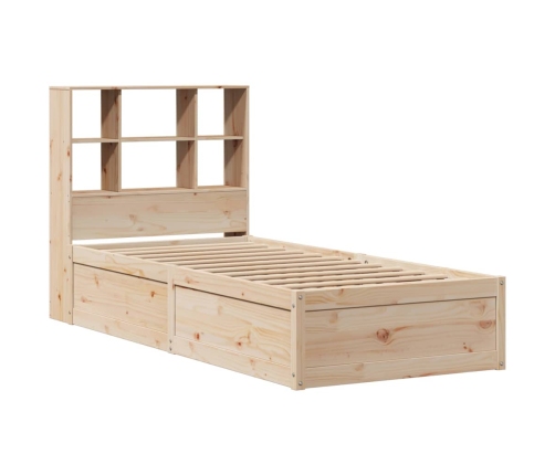 Estructura de cama sin colchón madera maciza de pino 90x200 cm
