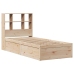 Estructura de cama sin colchón madera maciza de pino 90x200 cm