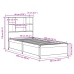 Estructura de cama sin colchón madera maciza de pino 90x200 cm