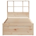 Estructura de cama sin colchón madera maciza de pino 90x200 cm