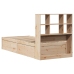 Estructura de cama sin colchón madera maciza de pino 90x200 cm