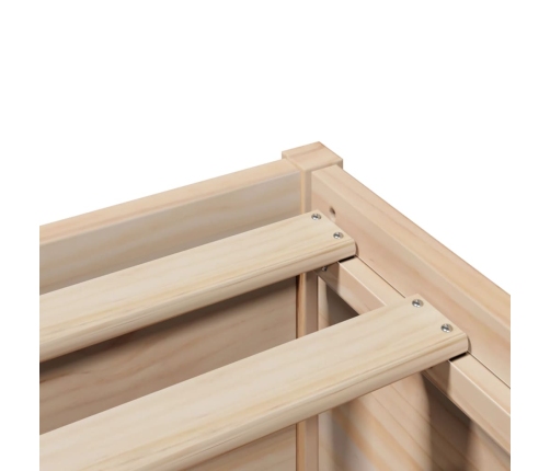 Estructura de cama sin colchón madera maciza de pino 90x200 cm
