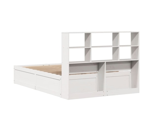 Estructura de cama sin colchón madera de pino blanco 135x190 cm