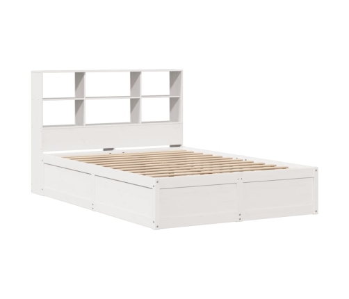 Estructura de cama sin colchón madera maciza blanca 120x190 cm