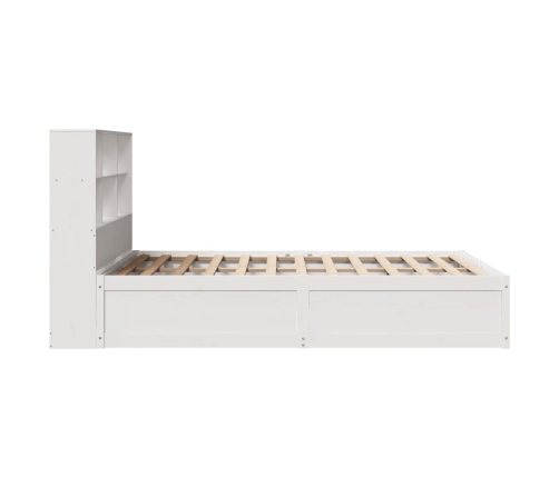 Estructura de cama sin colchón madera maciza blanca 120x190 cm