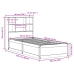 Estructura de cama sin colchón madera maciza de pino 90x190 cm