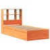 Estructura de cama sin colchón madera maciza marrón 90x190 cm