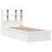 Estructura de cama sin colchón madera maciza blanca 75x190 cm