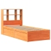 Estructura de cama sin colchón madera maciza marrón 75x190 cm