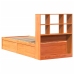 Estructura de cama sin colchón madera maciza marrón 75x190 cm