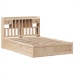 Estructura de cama sin colchón madera de pino blanca 140x200 cm