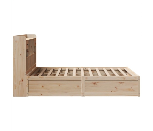 Estructura de cama sin colchón madera de pino blanca 140x200 cm