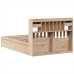 Estructura de cama sin colchón madera de pino blanca 140x200 cm