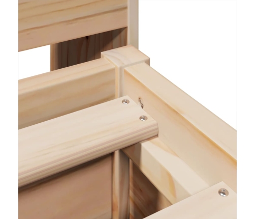 Estructura de cama sin colchón madera de pino blanca 140x200 cm