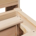 Estructura de cama sin colchón madera de pino blanca 140x200 cm