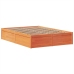 Cama sin colchón madera maciza de pino marrón cera 140x200 cm