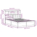 Cama sin colchón madera maciza de pino marrón cera 140x200 cm