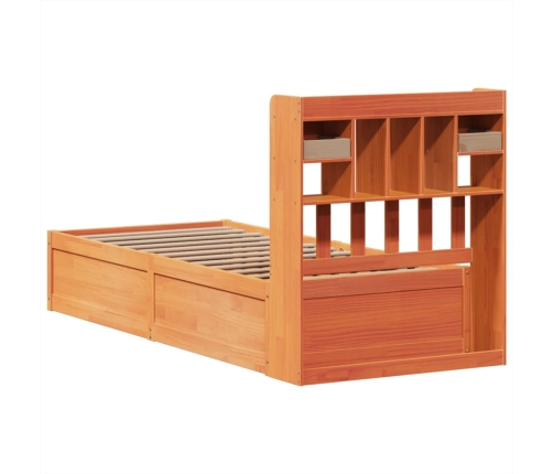 Estructura de cama sin colchón madera de pino marrón 90x200 cm