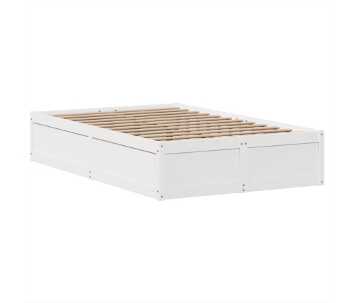 Estructura de cama sin colchón madera de pino blanco 135x190 cm