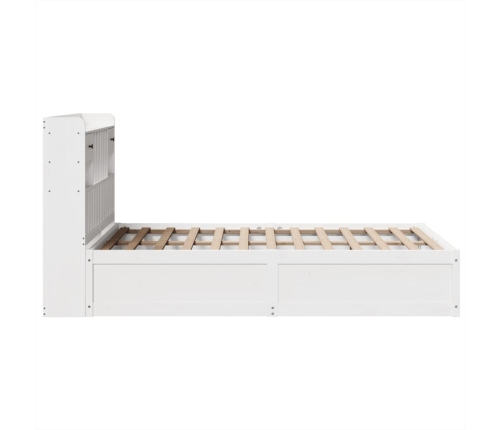 Estructura de cama sin colchón madera de pino blanco 135x190 cm