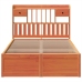 Estructura de cama sin colchón madera maciza marrón 135x190 cm