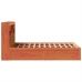 Estructura de cama sin colchón madera maciza marrón 135x190 cm