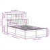 Estructura de cama sin colchón madera maciza marrón 135x190 cm