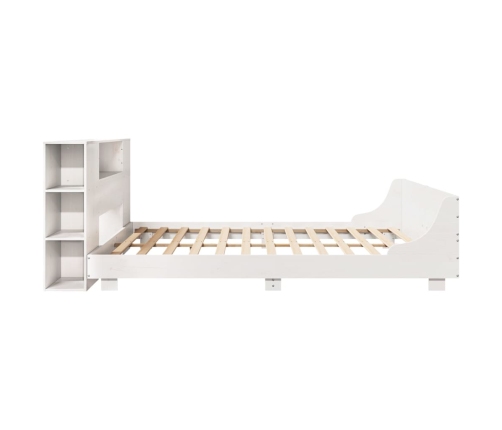 Estructura de cama sin colchón madera maciza blanca 200x200 cm