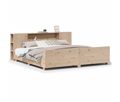 Estructura de cama sin colchón madera maciza de pino 180x200 cm