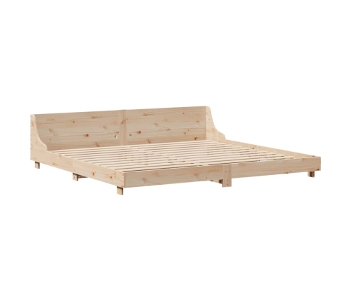 Estructura de cama sin colchón madera maciza de pino 180x200 cm