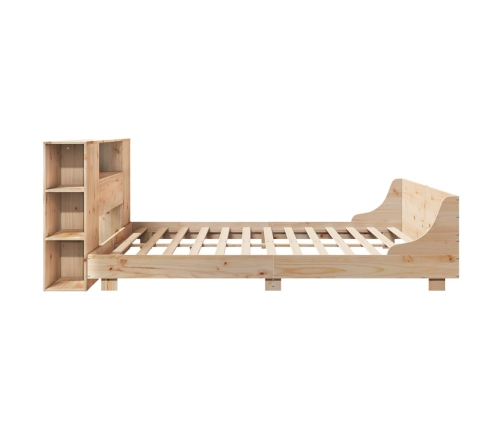 Estructura de cama sin colchón madera maciza de pino 180x200 cm