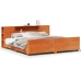 Cama sin colchón madera maciza de pino marrón cera 180x200 cm