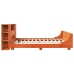 Cama sin colchón madera maciza de pino marrón cera 180x200 cm