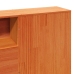 Cama sin colchón madera maciza de pino marrón cera 180x200 cm