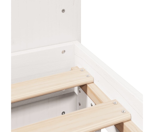 Estructura de cama sin colchón madera de pino blanca 120x200 cm