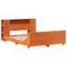 Cama sin colchón madera maciza de pino marrón cera 120x200 cm
