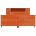 Cama sin colchón madera maciza de pino marrón cera 120x200 cm