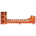 Cama sin colchón madera maciza de pino marrón cera 120x200 cm