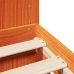 Cama sin colchón madera maciza de pino marrón cera 120x200 cm