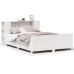 Estructura de cama sin colchón madera maciza blanca 120x190 cm